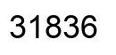 Number 31836 black image
