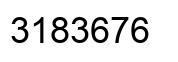 Number 3183676 black image
