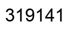 Number 319141 black image