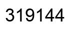 Number 319144 black image