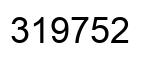 Number 319752 black image