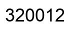 Number 320012 black image