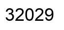 Number 32029 black image