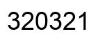 Number 320321 black image