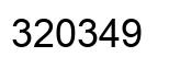 Number 320349 black image