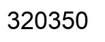 Number 320350 black image