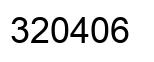 Number 320406 black image