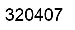 Number 320407 black image