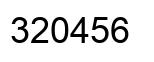 Number 320456 black image