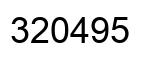 Number 320495 black image