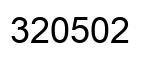 Number 320502 black image