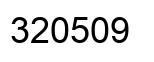 Number 320509 black image