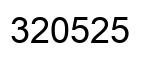 Number 320525 black image