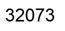 Number 32073 black image