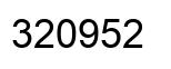 Number 320952 black image