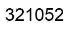 Number 321052 black image
