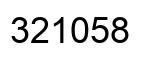 Number 321058 black image