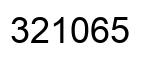 Number 321065 black image