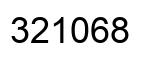 Number 321068 black image