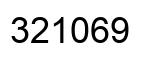Number 321069 black image