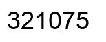 Number 321075 black image