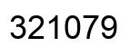Number 321079 black image