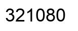 Number 321080 black image