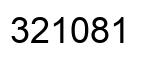 Number 321081 black image