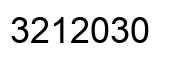 Number 3212030 black image