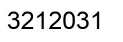 Number 3212031 black image