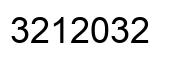 Number 3212032 black image