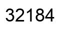 Number 32184 black image