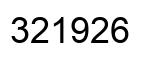 Number 321926 black image