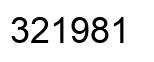 Number 321981 black image