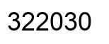 Number 322030 black image