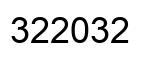 Number 322032 black image
