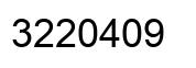 Number 3220409 black image