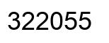 Number 322055 black image
