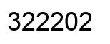 Number 322202 black image