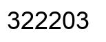 Number 322203 black image