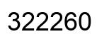 Number 322260 black image