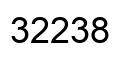 Number 32238 black image