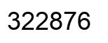 Number 322876 black image