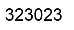 Number 323023 black image