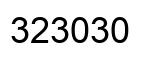 Number 323030 black image
