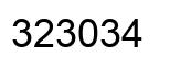 Number 323034 black image