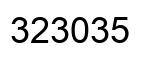 Number 323035 black image