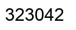 Number 323042 black image