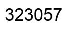 Número 323057 imagen negro