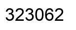 Number 323062 black image